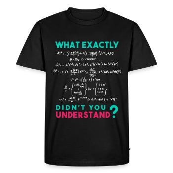 Blague de formule de physique - T-shirt Premium bio Homme - noir - Devant - Nico (187cm)