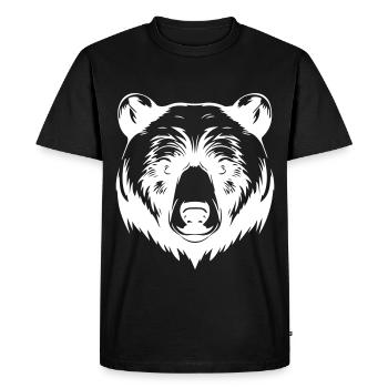 Ours Grizzly Animal - T-shirt Premium bio Homme - noir - Devant - Nico (187cm)