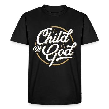 Child of God - Men's Premium Organic T-Shirt - black - Front - Nico (187cm)