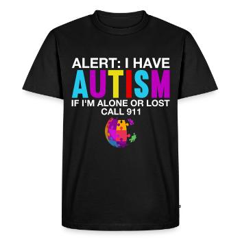 Autisme autistique Cadeau autistique autistique - T-shirt Premium bio Homme - noir - Devant - Nico (187cm)