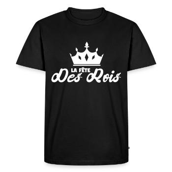 La Fête des rois. Cadeau des fête des rois. - T-shirt Premium bio Homme - noir - Devant - Nico (187cm)