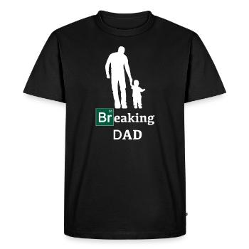 Breaking Papa cadeau de la fête des pères - T-shirt Premium bio Homme - noir - Devant - Nico (187cm)