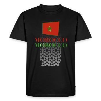 Maroc - T-shirt Premium bio Homme - noir - Devant - Nico (187cm)