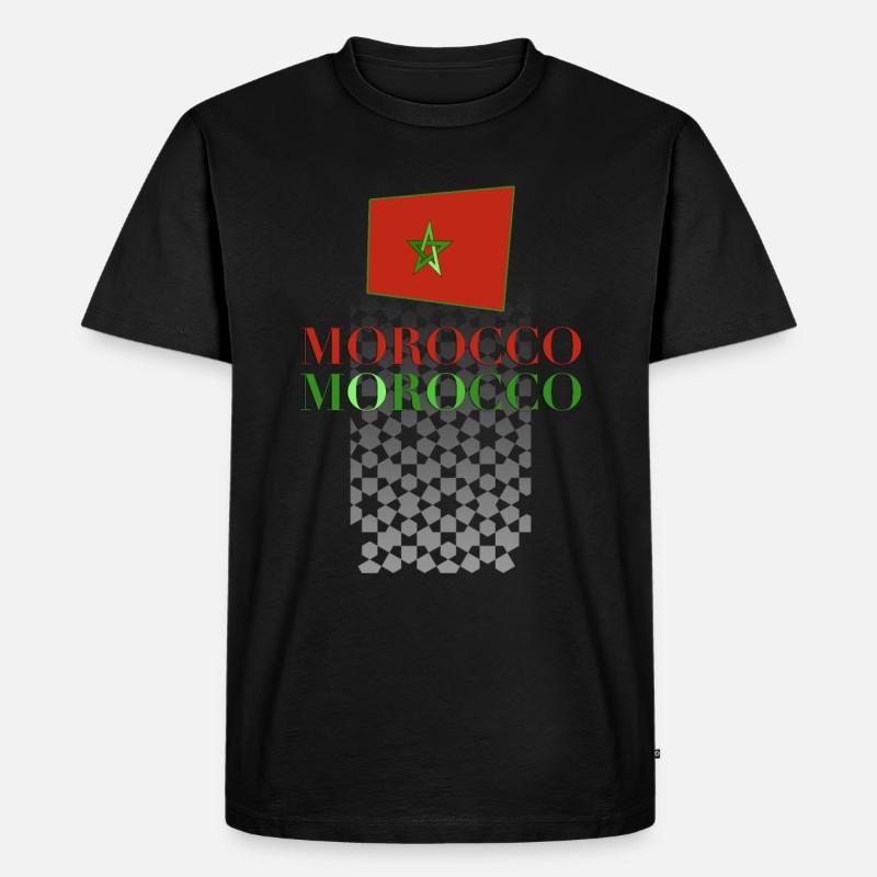 Marokko - Männer Premium Bio T-Shirt - Schwarz