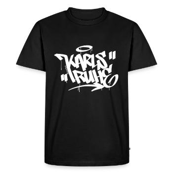 Karlsruhe Graffiti Shirt - Men's Premium Organic T-Shirt - black - Front - Nico (187cm)