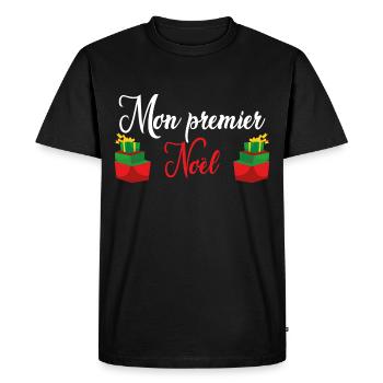 Mon Premier Noel - T-shirt Premium bio Homme - noir - Devant - Nico (187cm)