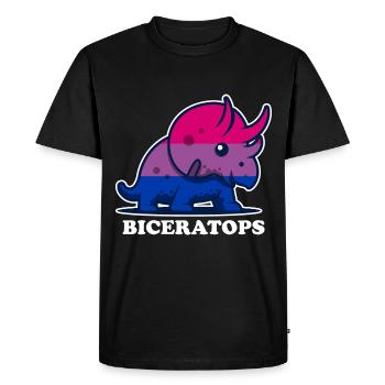bi pride - Men's Premium Organic T-Shirt - black - Front - Nico (187cm)
