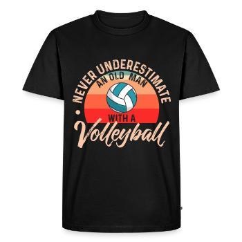 Volleyball Volleyball Beach Volleyball Cadeau - T-shirt Premium bio Homme - noir - Devant - Nico (187cm)
