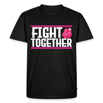 fight together. fight together, cancer. - Men's Premium Organic T-Shirt - black - Front - Nico (187cm)