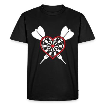 Dart Darts Bullseye Dart Player Dartboard Gift - Men's Premium Organic T-Shirt - black - Front - Nico (187cm)