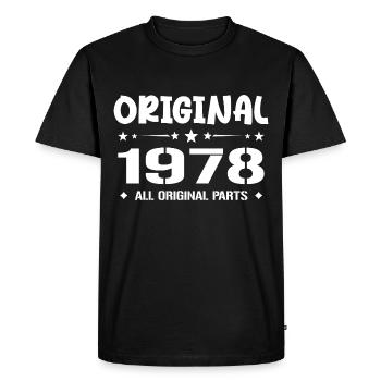 Né en 1978, Cadeau Anniversaire 1978 Original 1978 - Men's Premium Organic T-Shirt - black - Front - Nico (187cm)