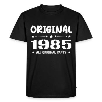 Né en 1985, Cadeau Anniversaire 1985 Original 1985 - Men's Premium Organic T-Shirt - black - Front - Nico (187cm)