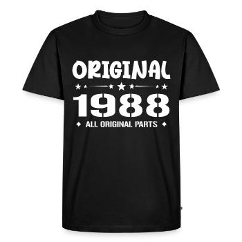 Né en 1988, Cadeau Anniversaire 1988 Original 1988 - T-shirt Premium bio Homme - noir - Devant - Nico (187cm)