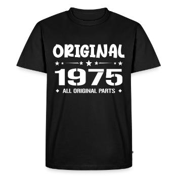 Né en 1975, Cadeau Anniversaire 1975 Original 1975 - T-shirt Premium bio Homme - noir - Devant - Nico (187cm)