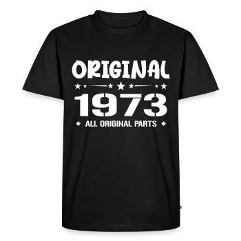 Né en 1973, Cadeau Anniversaire 1973 Original 1973 - Men's Premium Organic T-Shirt - black - Front - Nico (187cm)