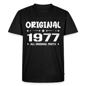Né en 1977, Cadeau Anniversaire 1977 Original 1977 - T-shirt Premium bio Homme - noir - Devant - Nico (187cm)