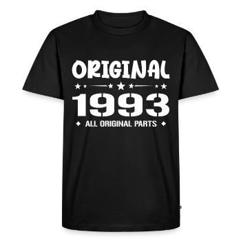 Né en 1993, Cadeau Anniversaire 1993 Original 1993 - T-shirt Premium bio Homme - noir - Devant - Nico (187cm)