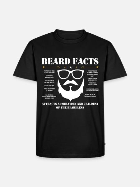 Bart Hipster Barbe Cadeau - T-shirt Premium bio Homme - noir