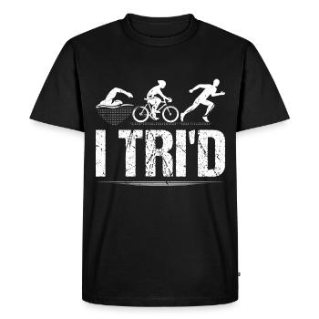 I Tri'd Triathlon Competition for Triathletes - Men's Premium Organic T-Shirt - black - Front - Nico (187cm)