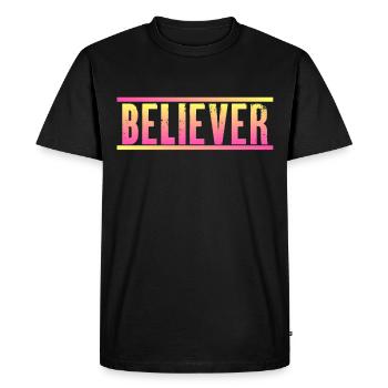 Croyant Faire confiance Foi Je sais ce que je sais don - T-shirt Premium bio Homme - noir - Devant - Nico (187cm)