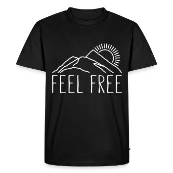 Feel Free - Men's Premium Organic T-Shirt - black - Front - Nico (187cm)