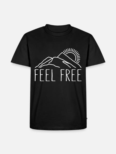 Feel Free - Men's Premium Organic T-Shirt - black