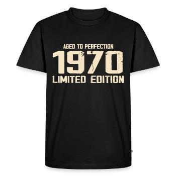 1970 Edition limitée 1970 Anniversaire 1970 Rétro - T-shirt Premium bio Homme - noir - Devant - Nico (187cm)