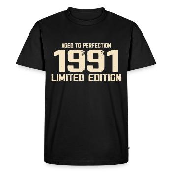 1991 Limited edition 1991 Birthday 1991 Retro - Men's Premium Organic T-Shirt - black - Front - Nico (187cm)