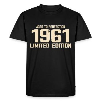 1961 Limited edition 1961 Birthday 1961 Retro - Men's Premium Organic T-Shirt - black - Front - Nico (187cm)