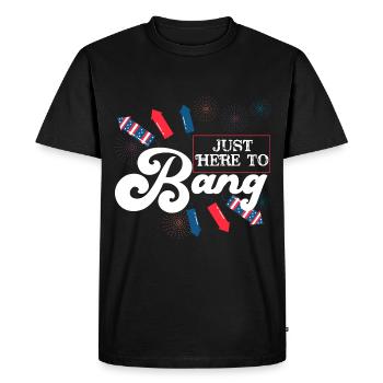 Patriotic Fireworks Party USA Celebration July 4 - Men's Premium Organic T-Shirt - black - Front - Nico (187cm)