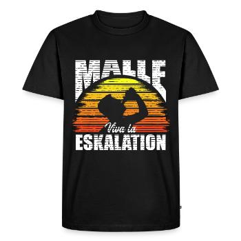 Malle Mallorca Viva la Eskalation Fun Party Outfit - Männer Premium Bio T-Shirt - Schwarz - Vorne - Nico (187cm)