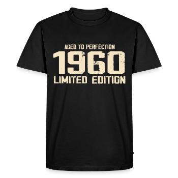 1960 Edition limitée 1960 Anniversaire 1960 Rétro - T-shirt Premium bio Homme - noir - Devant - Nico (187cm)