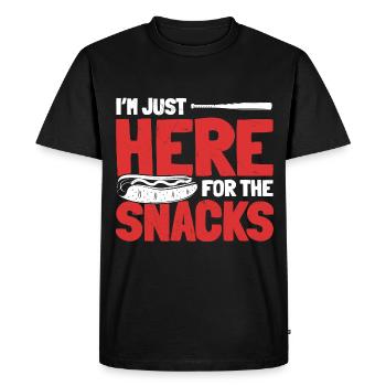 Baseball Snack Food Lovers - Men's Premium Organic T-Shirt - black - Front - Nico (187cm)