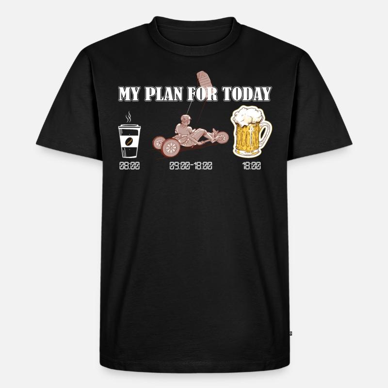 Kitebuggy - Männer Premium Bio T-Shirt - Schwarz