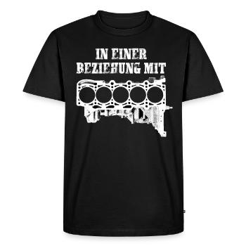 5 cylindres cinq cylindres 2.5TFSI Turbo - T-shirt Premium bio Homme - noir - Devant - Nico (187cm)