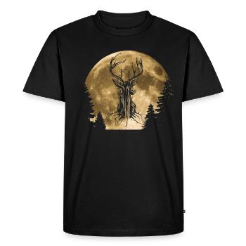 Dessins de chasse de chasseur - T-shirt Premium bio Homme - noir - Devant - Nico (187cm)