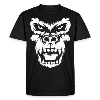 Gorille - T-shirt Premium bio Homme - noir - Devant - Nico (187cm)