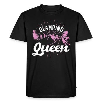 Glamping Queen Camping - Men's Premium Organic T-Shirt - black - Front - Nico (187cm)