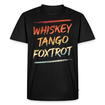 Radio WTF Whiskey Tango Foxtrot Radio amateur - T-shirt Premium bio Homme - noir - Devant - Nico (187cm)