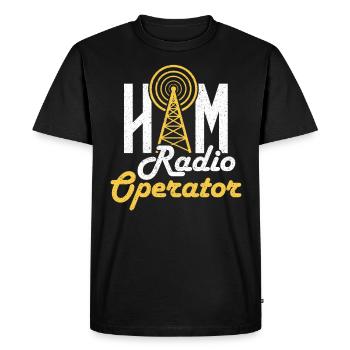 Antenna HAM Radio Operator Amateur Radio Operator - Men's Premium Organic T-Shirt - black - Front - Nico (187cm)