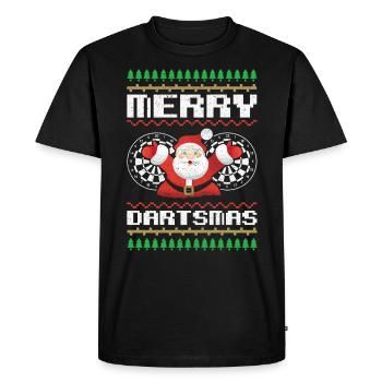 Fléchettes Noël Merry Fléchettes - T-shirt Premium bio Homme - noir - Devant - Nico (187cm)