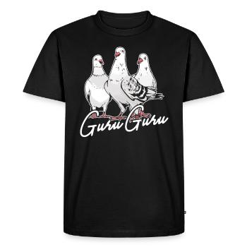 Carrier pigeons Guru Guru pigeons - Men's Premium Organic T-Shirt - black - Front - Nico (187cm)