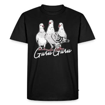 Carrier pigeons Guru Guru pigeons - Men's Premium Organic T-Shirt - black - Front - Nico (187cm)