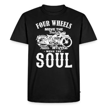 Two Wheels Move The Soul Motorrad - Männer Premium Bio T-Shirt - Schwarz - Vorne - Nico (187cm)