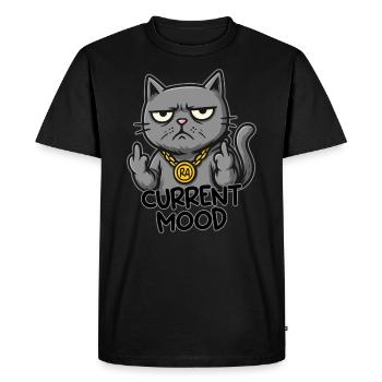 Black Cat Current Mood - Men's Premium Organic T-Shirt - black - Front - Nico (187cm)