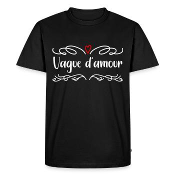 vague d'amour - T-shirt Premium bio Homme - noir - Devant - Nico (187cm)