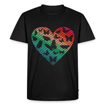 Butterfly Heart Cute butterflies - Men's Premium Organic T-Shirt - black - Front - Nico (187cm)