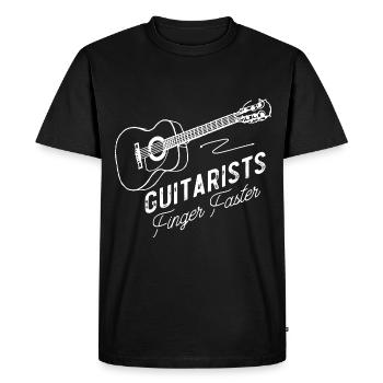 Guitariste drôle Jeu de mots Musicien - T-shirt Premium bio Homme - noir - Devant - Nico (187cm)