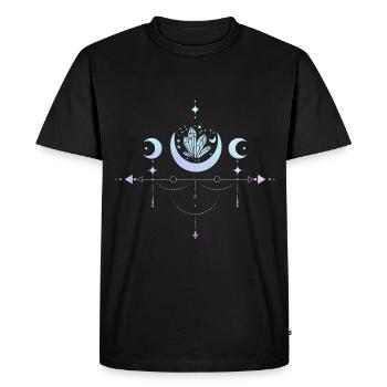 Pastel Goth Moon Witchy Crescent - Men's Premium Organic T-Shirt - black - Front - Nico (187cm)