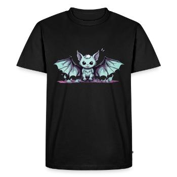 Chauve-souris gothique Pastel Anime Kawaii Manga - T-shirt Premium bio Homme - noir - Devant - Nico (187cm)